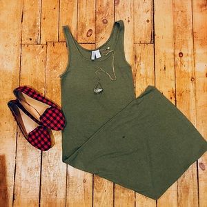 Divided Green Maxi Dress